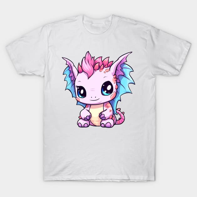 Kawaii Dragon Drawing T-Shirt by FluffigerSchuh